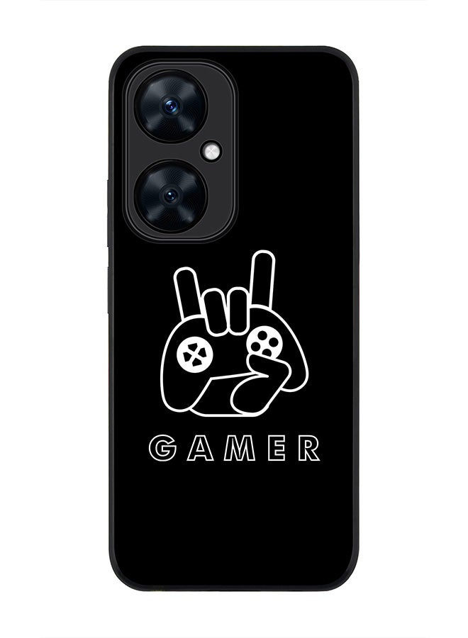 Stylizedd Rugged Black Edge case for Huawei nova 11i , Slim fit Soft Case Flexible Rubber Edges Anti Drop TPU Gel Thin Cover - Gamer  - Image 1