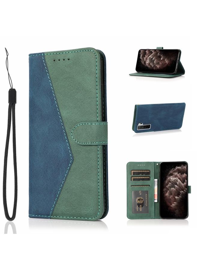 Zaboon Case For Huawei P40 lite 5G Dual-color Stitching Leather Phone Case - Image 1