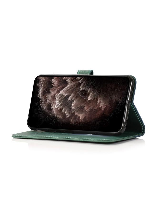 Zaboon Case For Huawei P40 lite 5G Dual-color Stitching Leather Phone Case - Image 5