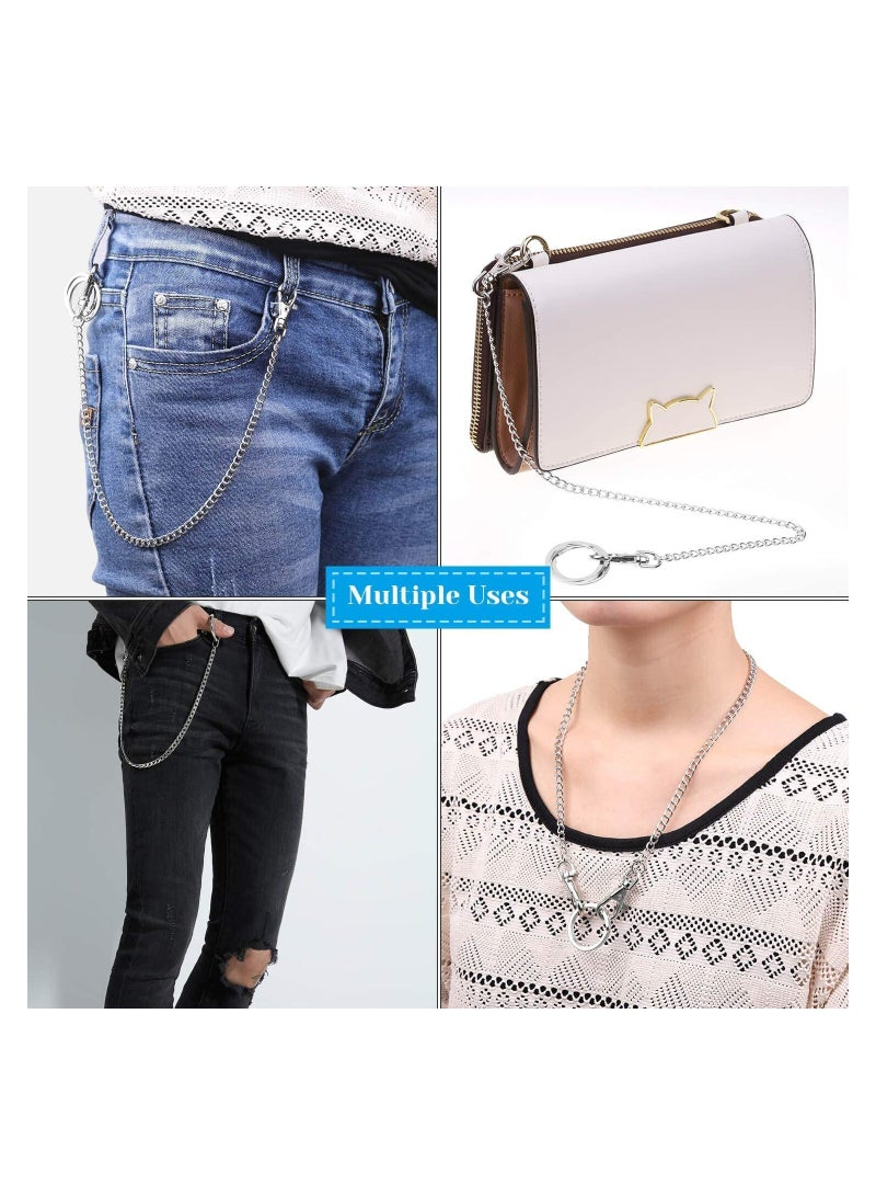 KASTWAVE Belt Chain 3Pcs Metal Waist Chain Belts Pocket Chain Chains for Wallet Pants Jeans Goth Accessories for Jeans Skirts Pants Dresses Girls Women Goth Accessories for Men and Women - Image 2