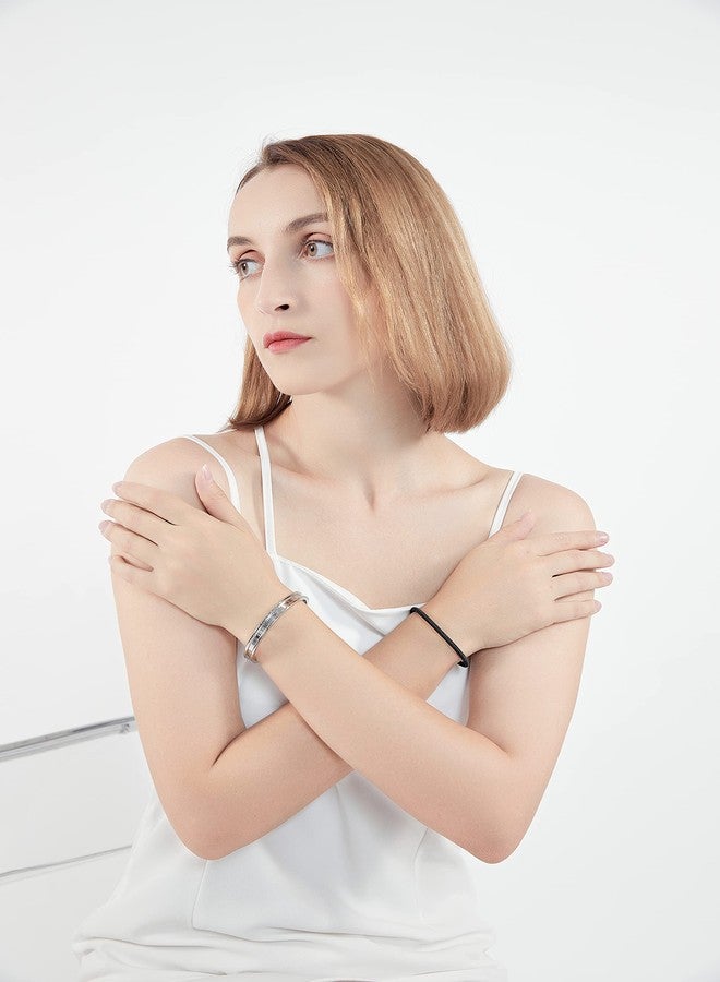 Zuo Bao Hair Tie Bracelet High Polished Cuff Bangle Bracelet for Women (3PCS) - Image 4