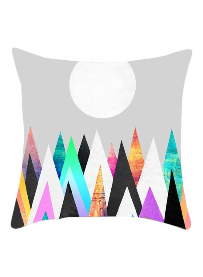 NIBEMINENT Geometric Pattern Cushion Cover Grey/Blue/Black 45x45cm