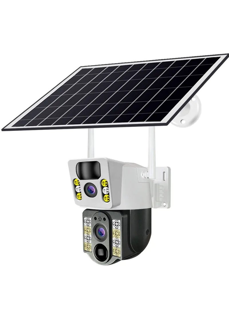 MUDISO 4G Smart Solar Security Camera 8MP Dual Lens | Wireless Outdoor CCTV with AI Human Detection, Full Color Night Vision, Two-Way Audio, Waterproof Design & Remote App Monitoring - Image 1