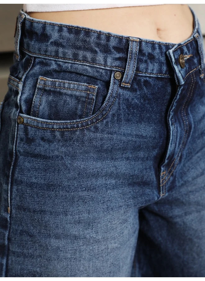 هاي ستار Women Indigo Shorts - Loose Fit Comfort