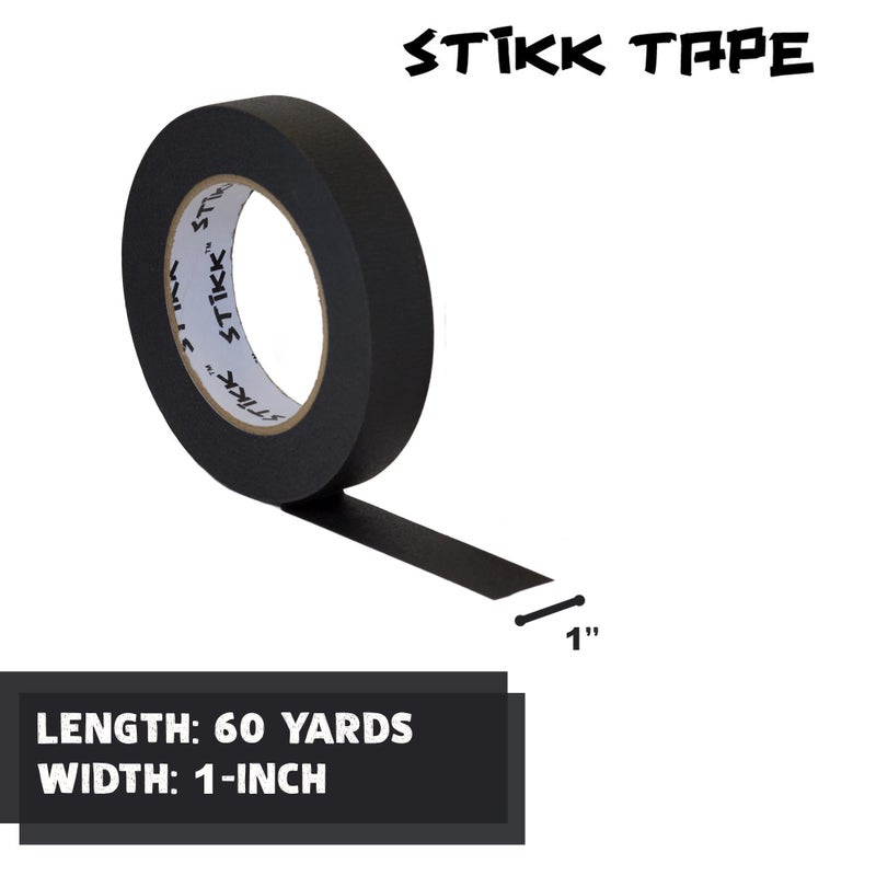 STIKK Painters Tape - 3pk Black Painter Tape - 1 inch x 60 Yards - Paint Tape for Painting, Edges, Trim, Ceilings - Masking Tape for DIY Paint Projects - Residue-Free Painting Tape - Image 2