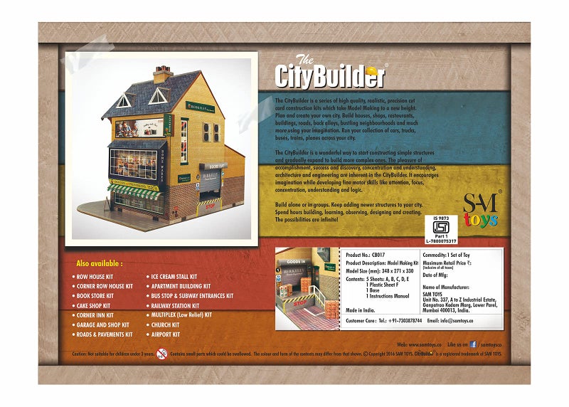 The CityBuilder Cardboard Supermart Model Making Kit, Multicolour - Image 5