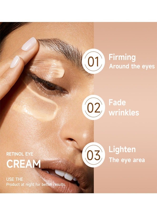 شيلافز 1 قرص من الريتينول والسيراميد عصا العين لعلاج الهالات السوداء والانتفاخ ، والحد من الخطوط الدقيقة تحت العين المضادة للشيخوخة كيس كريم ، يساعد على تحسين الخطوط الدقيقة الهالات السوداء و نسيج الجلد - Image 3