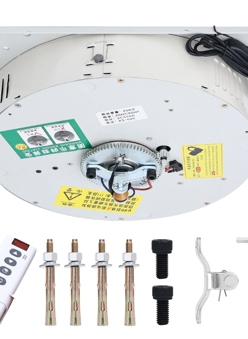 Huiye Rotating Chandelier Lift System, 220V Power Light Lift Motorized Chandelier Hoist Rotating Function & Lifting(100kg, 6m Lift) - Image 1