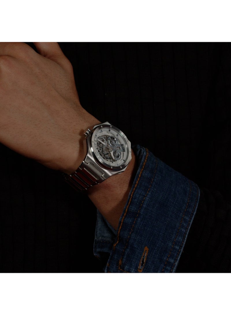 HUGO BOSS ROUND ANALOG MEN'S SILVER CASE WATCH - 1530377 - Image 5