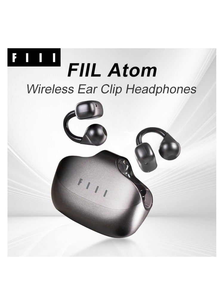 فيل FIIL Atom Ear‑clip Bluetooth Headphones – Ultra‑light design, Bluetooth 5.4, 8h playback, Charging Case with 3.5x refills, IPX5 Waterproof | F047 | - Image 1