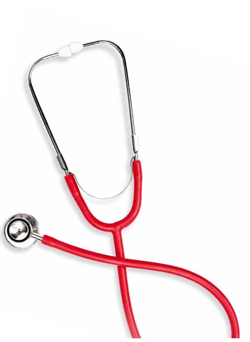 B.Well WS-2 Red Professional Dual-Head Stethoscope with Soft Ear Tips & Storage Bag - Image 1