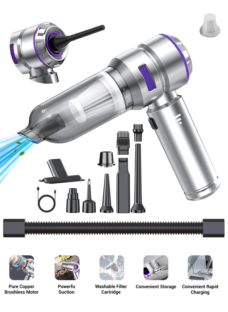 Car Vacuum Dual Use Blow Cleaner Handheld Auto Vaccum Cleaner Brushless three-speed high suction Blower - Image 1