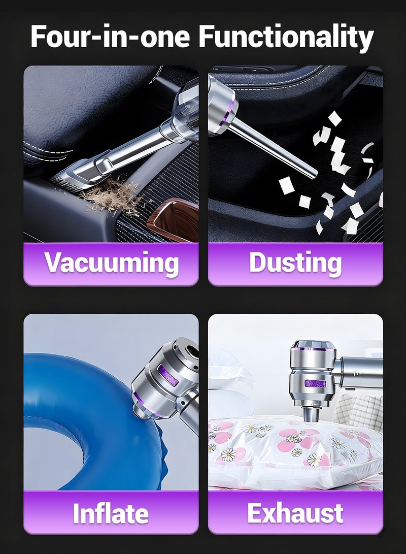 Car Vacuum Dual Use Blow Cleaner Handheld Auto Vaccum Cleaner Brushless three-speed high suction Blower - Image 5