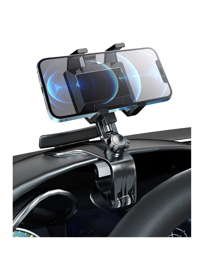 XiuWoo Car Phone Holder, Cell Mount for Clamp Tight Big Strong Suction Stable Windshield Air Vent Dashboard Rear View Mirror Universal Hand Free Compatible with iPhone Android Smartphone  - Image 1