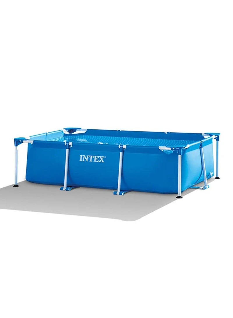 INTEX Superior Strength And Longer Durability Sturdy Rectangular Unisex Frame Swimming Pool Blue Summer Fun Water Play 260x160x65cm - Image 1