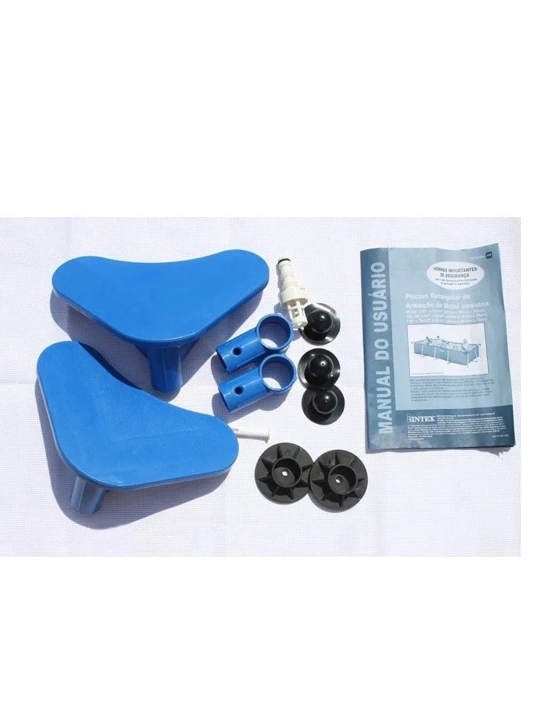 INTEX Superior Strength And Longer Durability Sturdy Rectangular Unisex Frame Swimming Pool Blue Summer Fun Water Play 260x160x65cm - Image 3