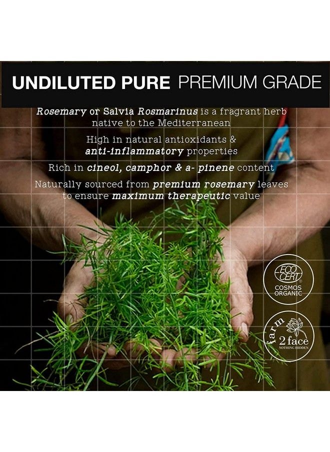 Soulflower - Rosemary Essential Oil For Hair Growth Hair Fall Control And Nourishment Skin Care; Clinically Tested & Ecocert Certified Organic 100% Pure Natural Undiluted; 15Ml - Image 1