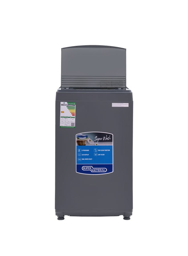 SUPER GENERAL Top Load Washing Machine With Drain Pump and Child Lock System Function | 8 kg KSGW825/ KSGW826 Silver - Image 3