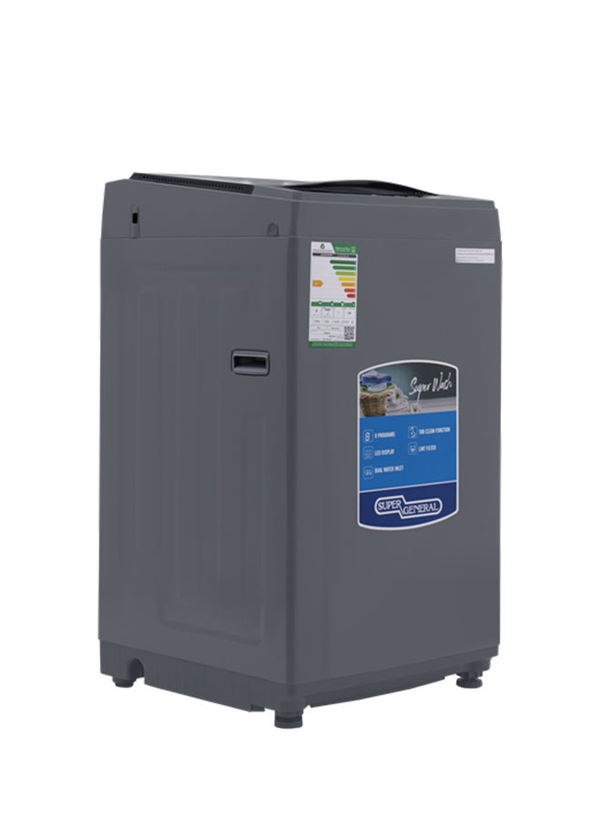 SUPER GENERAL Top Load Washing Machine With Drain Pump and Child Lock System Function | 8 kg KSGW825/ KSGW826 Silver - Image 2