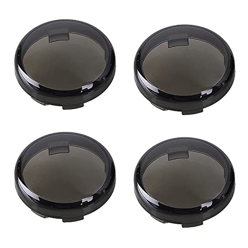 Lubinxun Smoke Turn Signal Lens Cover Compatible with Harley-Davidson Sportster Street Glide Road King Softail,4 PCS - Image 1