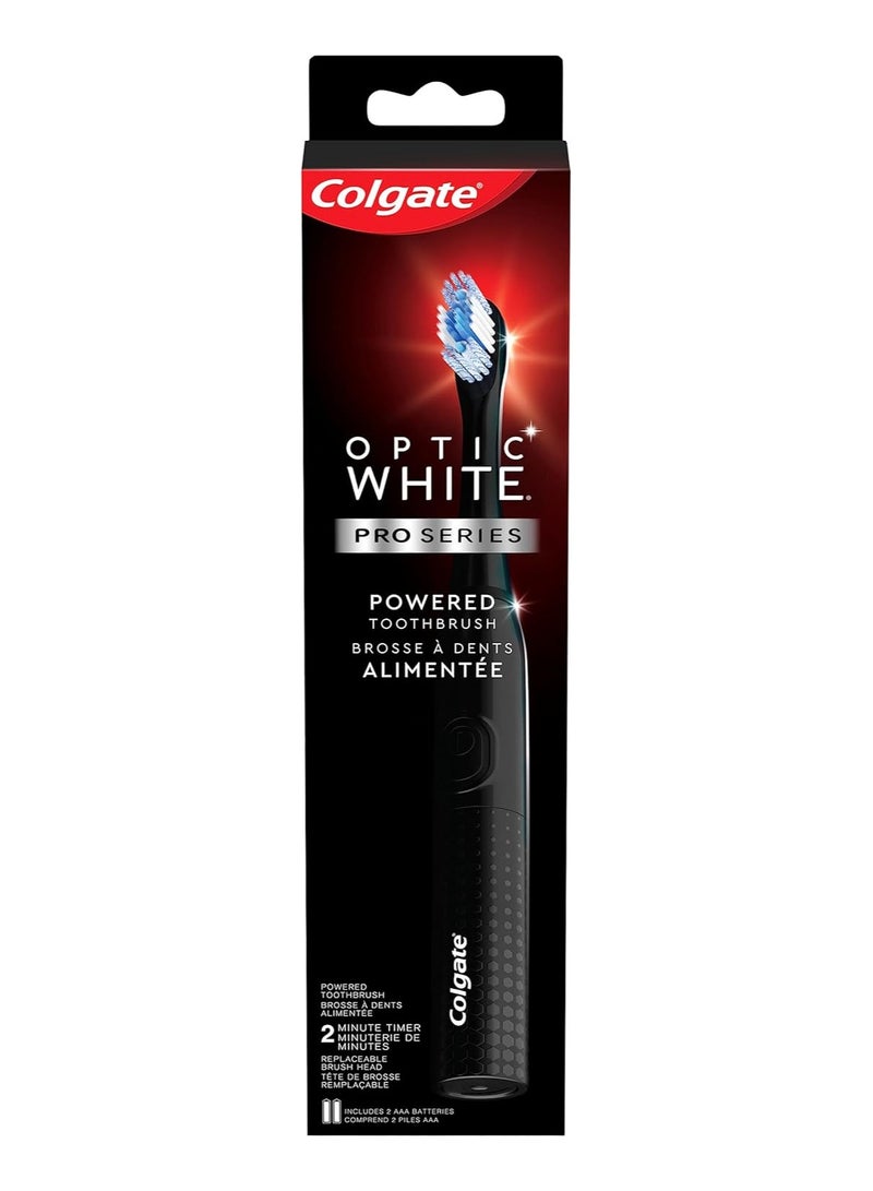 Colgate Optic White Pro Series Sonic Battery Powered Toothbrush, Black - Image 1