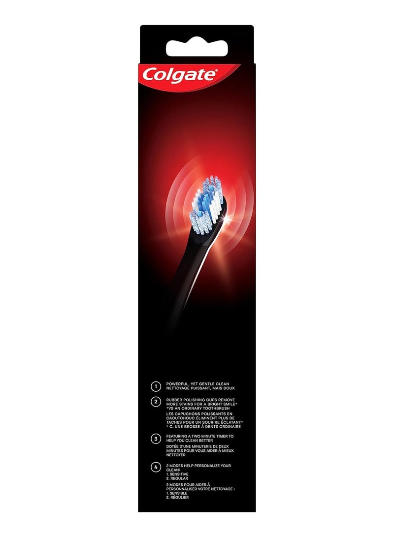 Colgate Optic White Pro Series Sonic Battery Powered Toothbrush, Black - Image 2