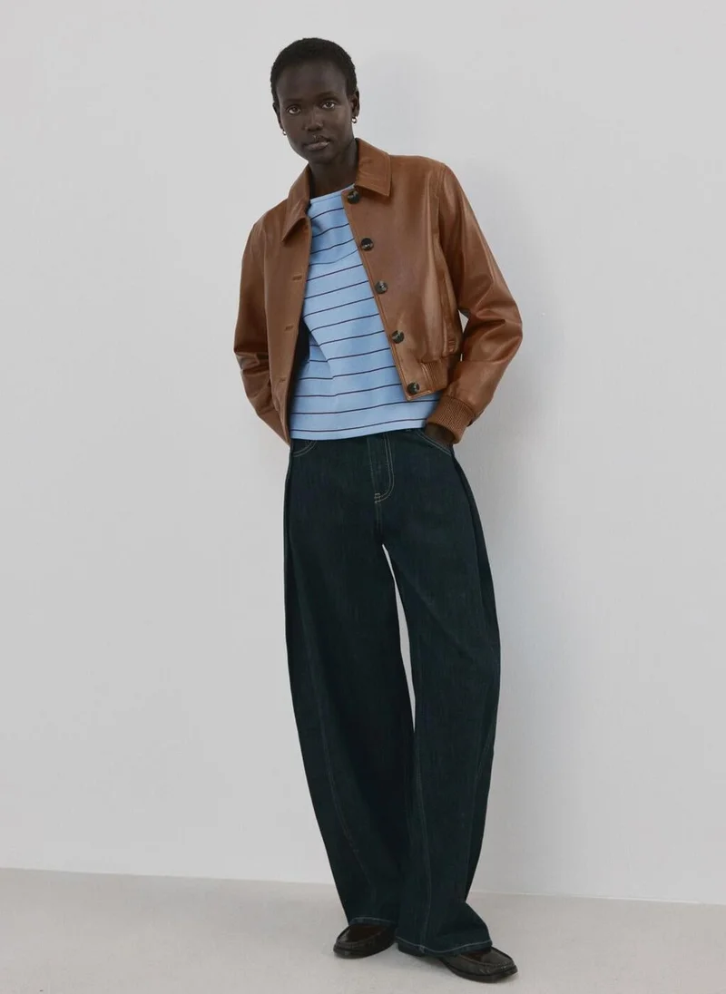 MANGO  Striped cotton T-shirt for Women | Best Price UAE