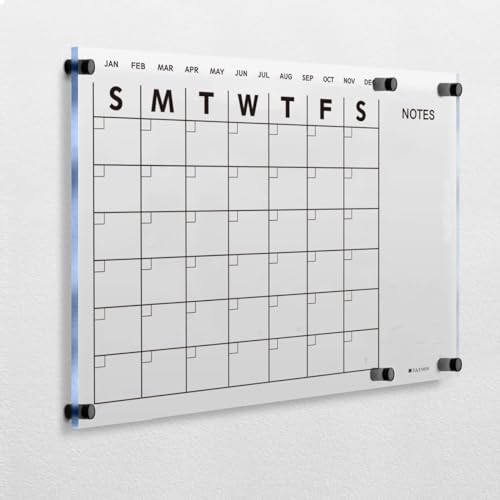 RR RAXMIN Acrylic Dry Erase Calendar for Wall 23”x16“ Clear Acrylic Wall Calendar White Board Calendar Home Office - Image 5