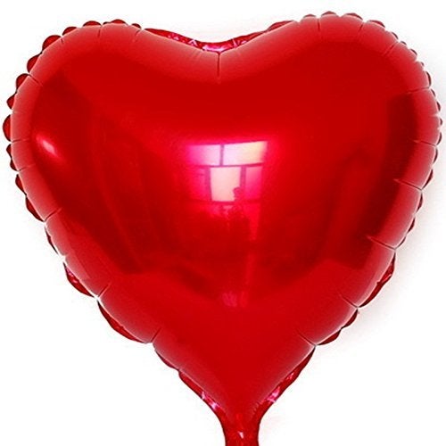 HK Balloons 10pcs Heart Shaped Balloon Birthday, Anniversary, Valentine Balloons for Decoration, (Red-Colored-Foil) - Image 4