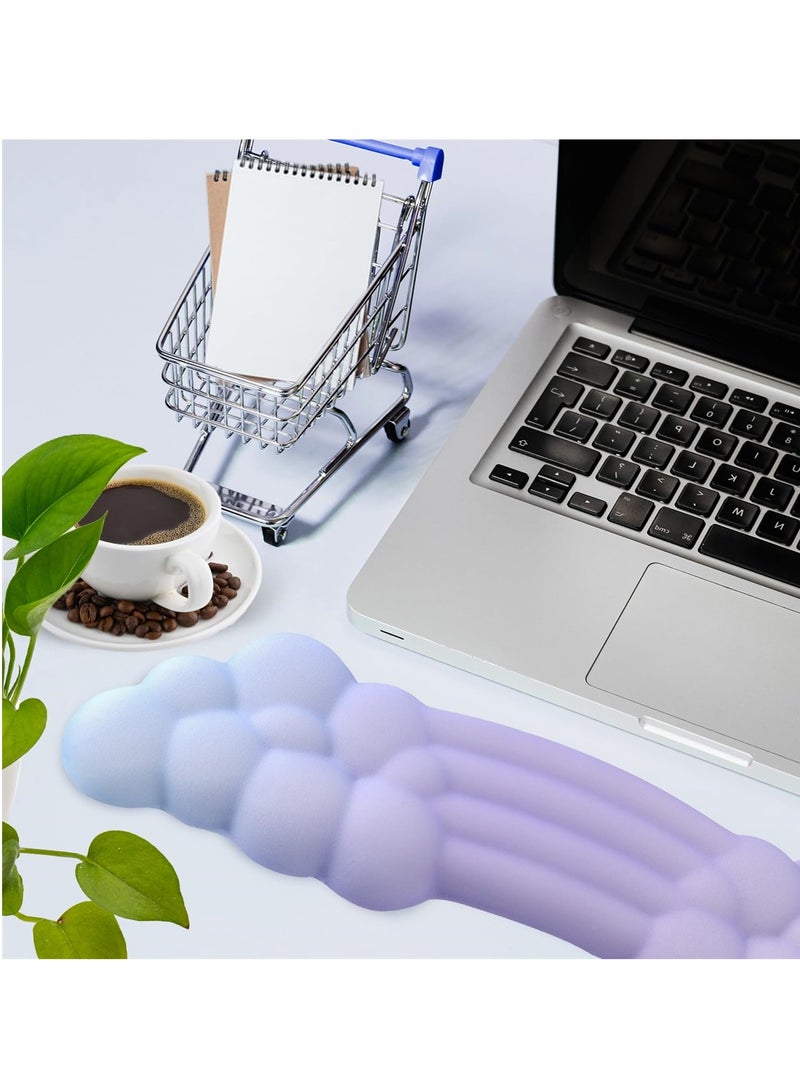 Ergonomic Cloud Wrist Rest for Keyboard, High Density Memory Foam with Non-Slip Base, Ideal for Home Office, Gaming and Laptop Use, Purple - Image 3