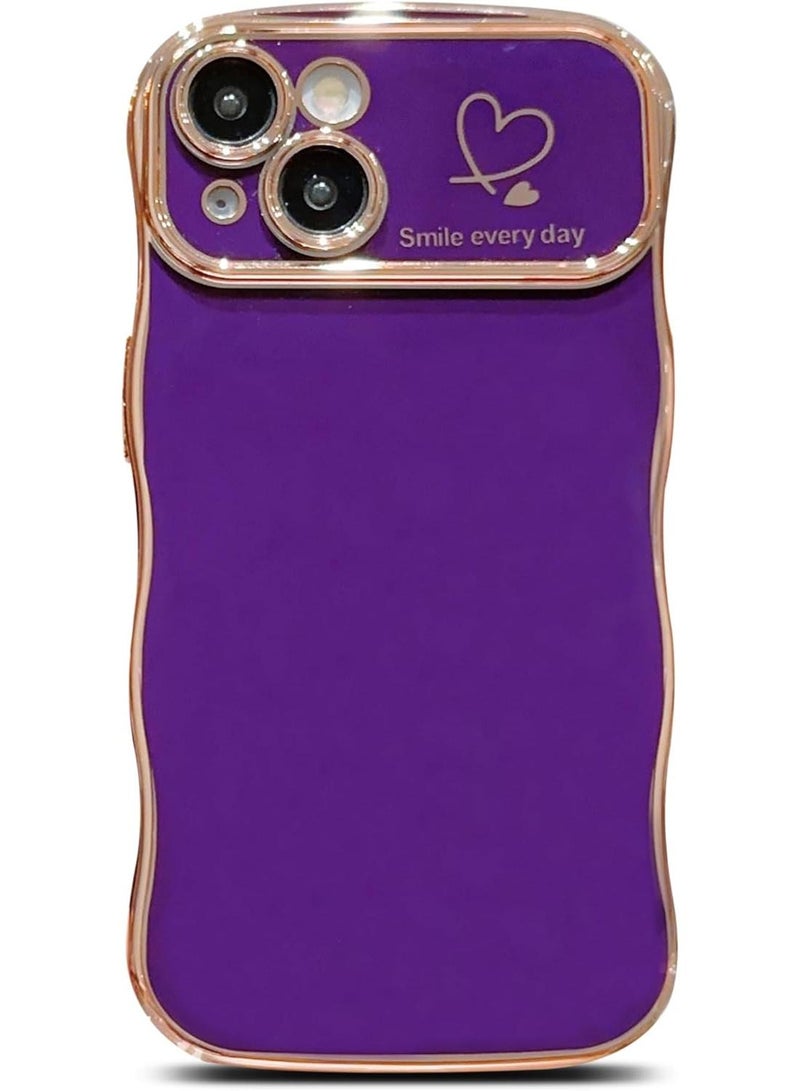 Y&D Suitable For Iphone 13 Electroplated Love Large Window Wave Drop Resistant Phone Case - Image 1