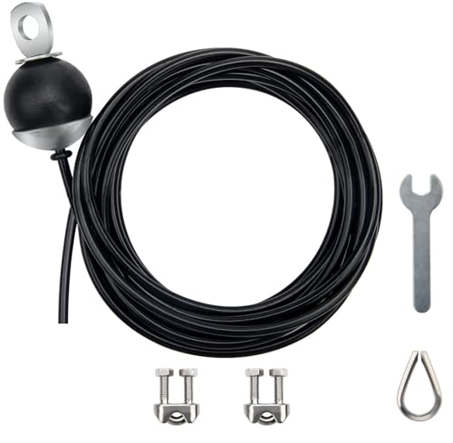 AIKESIWAY Adjustable Fitness Pulley Cable,Replacement Cable Machine Accessories,Cable Pulley Attachments for Gym -Thick 5mm(0.2inch) Heavy Duty Steel Wire Rope for Home Gym Cable (79 inches) - Image 1