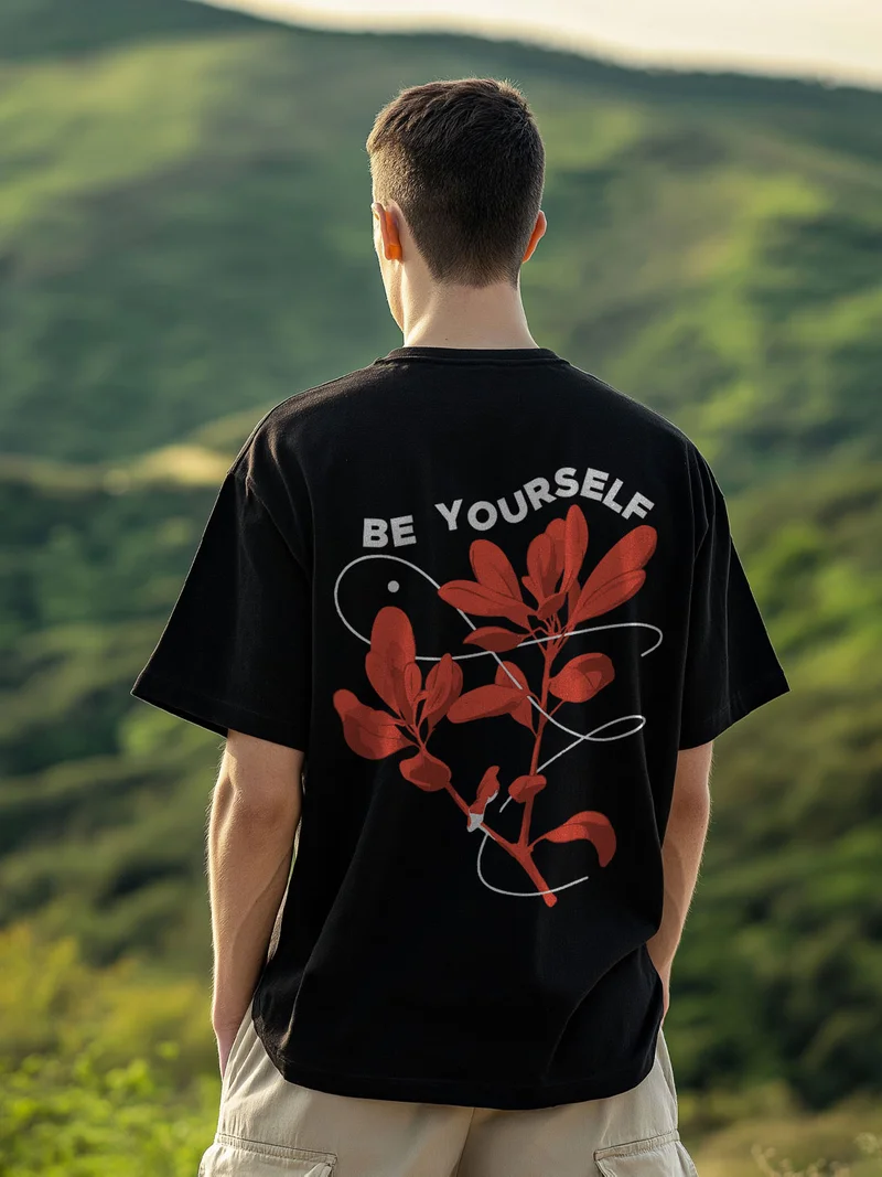 Nobero  Nobero Men Oversized Graphic Printed T-shirt for Men | Best Price UAE