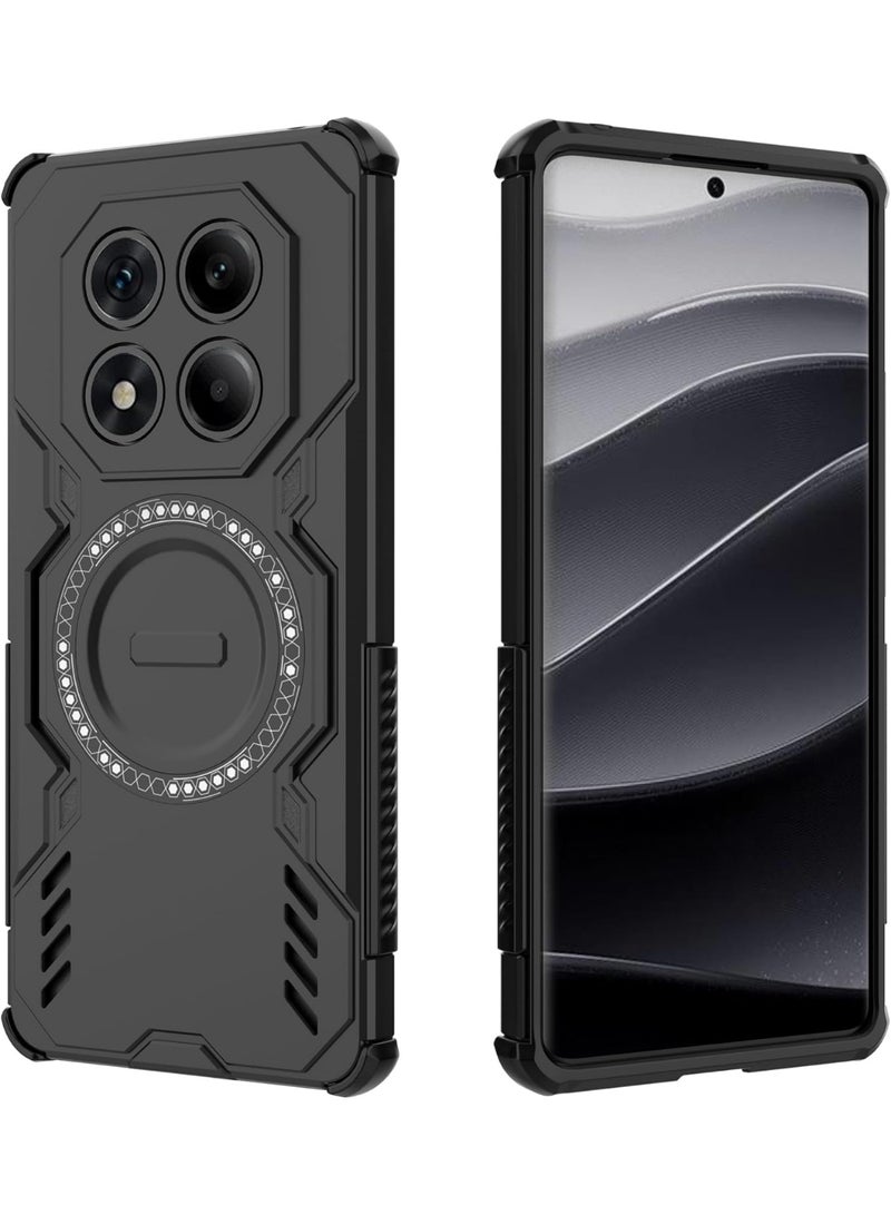 GOLDEN MASK Compatible With Xiaomi Redmi Note 14 Pro 4G Magnetic Iron (Black)