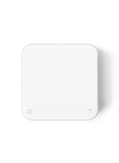 Pearl Coffee Scale - With Built-in Flow-Rate Indicator, USB-C Charging, and Brighter Display for sunlight readability - White
