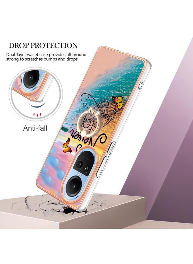 إيروريكس جراب لهاتف OPPO Reno10 5G Global Electricplated IMD TPU جراب هاتف مع حلقة - Image 2