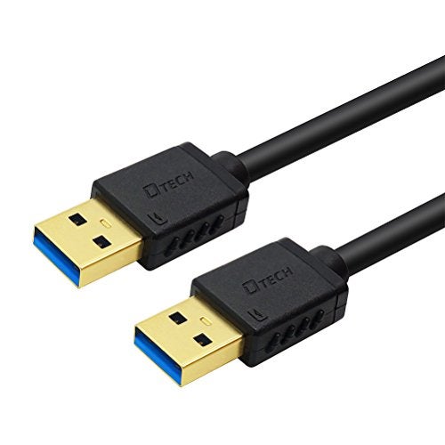 DTech 3 ft USB 3.0 Type A to A Cable Male to Male High Speed Data Cord in Black - Image 1