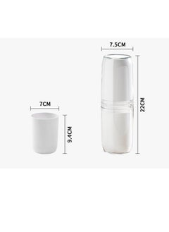 Golden 4-in-1 Travel Mouthwash Cup Brushing Cup Multi-functional Portable Travel Dental Set Dental Jar Toiletry Storage Box Set  - Image 2
