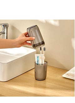 Golden 4-in-1 Travel Mouthwash Cup Brushing Cup Multi-functional Portable Travel Dental Set Dental Jar Toiletry Storage Box Set  - Image 5