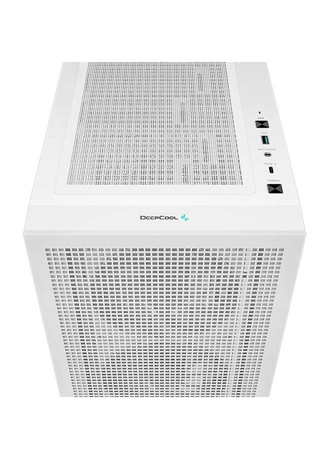 DEEPCOOL CH560 Mid-Tower Computer Case/Gaming Cabinet - White | Support Mini-ITX/Micro-ATX/ATX/E-ATX | Pre-Installed 3 x 140mm ARGB Front Fans and 1 x 120mm ARGB Rear Fan - R-CH560-WHAPE4-G-1  - Image 4