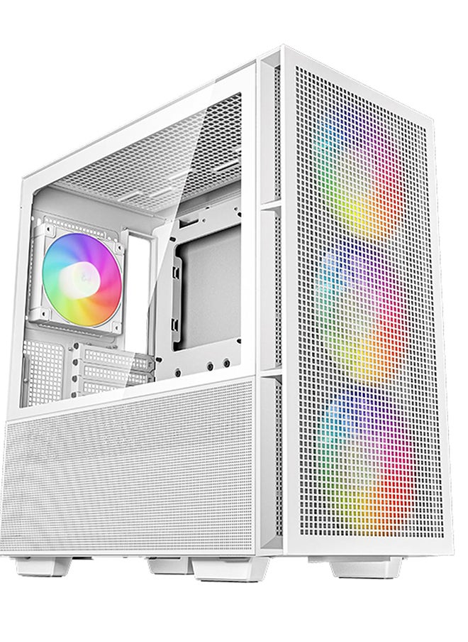 DEEPCOOL CH560 Mid-Tower Computer Case/Gaming Cabinet - White | Support Mini-ITX/Micro-ATX/ATX/E-ATX | Pre-Installed 3 x 140mm ARGB Front Fans and 1 x 120mm ARGB Rear Fan - R-CH560-WHAPE4-G-1  - Image 1