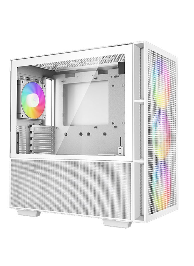 DEEPCOOL CH560 Mid-Tower Computer Case/Gaming Cabinet - White | Support Mini-ITX/Micro-ATX/ATX/E-ATX | Pre-Installed 3 x 140mm ARGB Front Fans and 1 x 120mm ARGB Rear Fan - R-CH560-WHAPE4-G-1  - Image 2