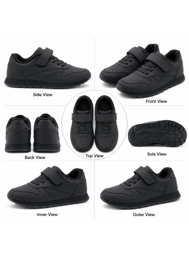 Lumberjack  Unisex Kids School Shoes Black Hook & Loop Strap Lightweight Running Sneakers for Boys & Girls  | Best Price UAE