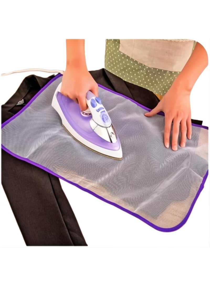 Heat Resistant Ironing Mat 40x60cm – Protective Mesh Ironing Cloth Pad for Garment Protection, Transparent Pressing Cloth for Delicate Fabrics, Silk, Embroidery and Printed Clothes, Durable Ironing Guard for Home Use - Image 1