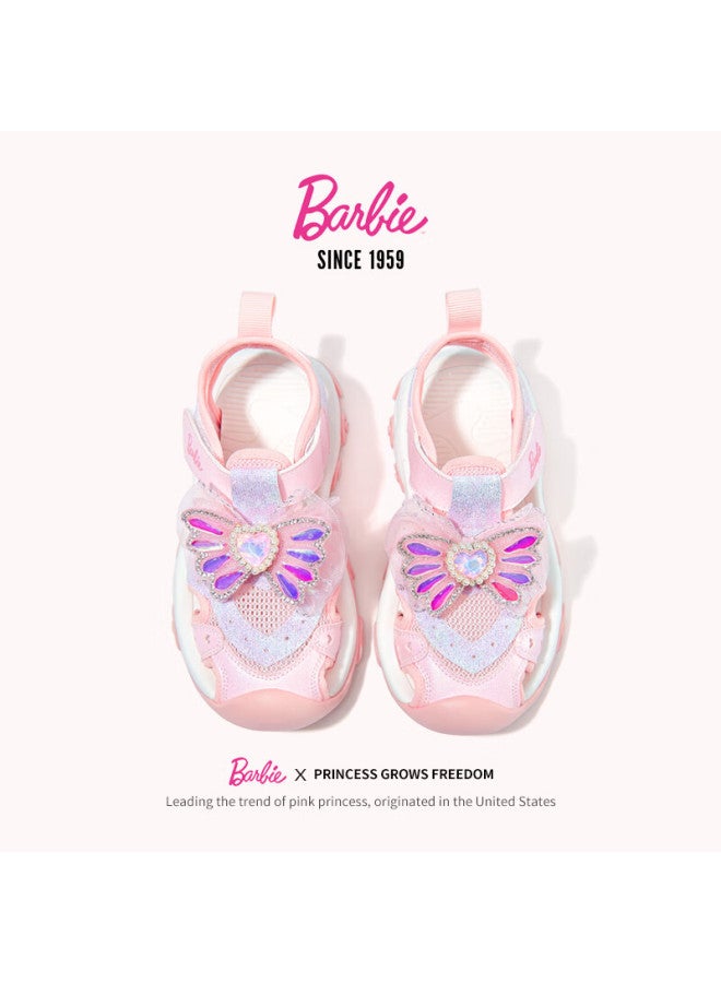 Barbie Girls' Sandals, Casual Outdoor Beach Summer Princess Closed-toe Sports Sandals Da6309 Pink Size 28 - Image 2