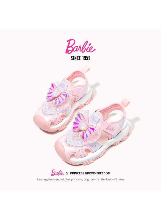 Barbie Girls' Sandals, Casual Outdoor Beach Summer Princess Closed-toe Sports Sandals Da6309 Pink Size 28 - Image 3