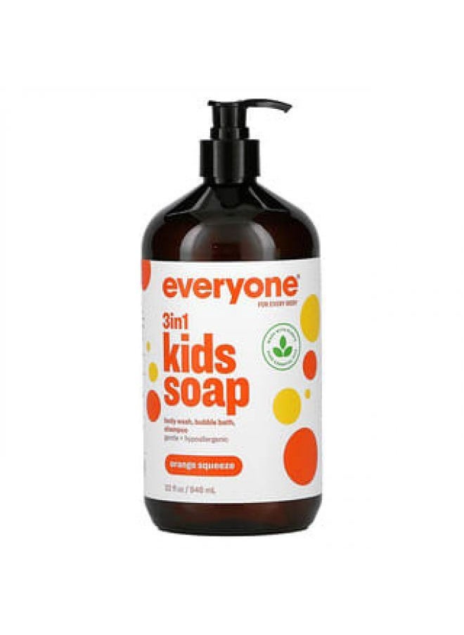 Everyone Everyone, 3 in 1 Kids Soap, Orange Squeeze, 32 fl oz (946 ml)  - Image 3
