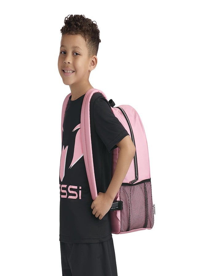 Messi Boys' Lifestyle Backpack Girls, Bookbag with Pockets & Adjustable Straps, Pink/Black, One Size - Image 5