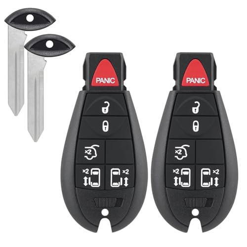 GZXNKEY 2PCS Keyless Entry Remote Key for Chrysler Town and Country 2008 2009 2010 2011 2012 2013 2014 2015 2016 Dodge Grand Caravan 2017 2018 2019 2020 Remote Fob Replacement FCC ID: IYZ-C01C / M3N5WY783X - Image 1