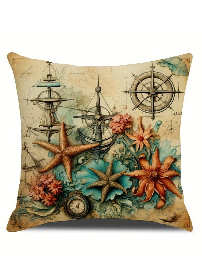 Mordely 4-piece Childhood Sailing Dream Series Holiday Decorative Throw Pillow Covers  - Image 5